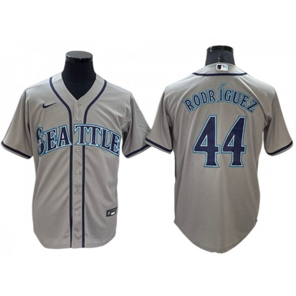 Seattle Mariners #44 Julio Rodriguez Gray Road Cool Base Jersey