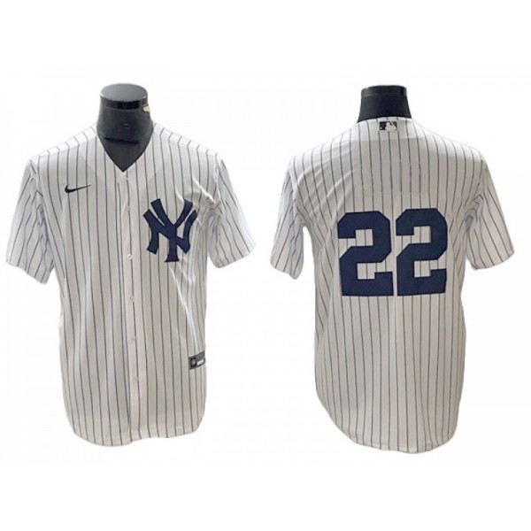 New York Yankees #22 Juan Soto White Cool Base Jersey