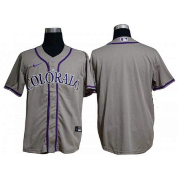 Colorado Rockies Blank Gray Cool Base Jersey