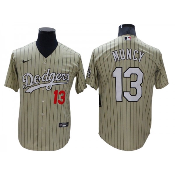 Los Angeles Dodgers #13 Max Muncy Cream Cool Base Jersey