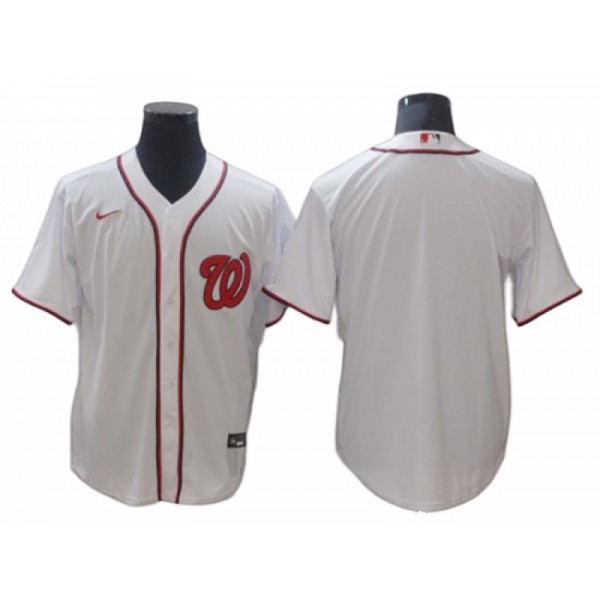 Washington Nationals Blank White Cool Base Jersey