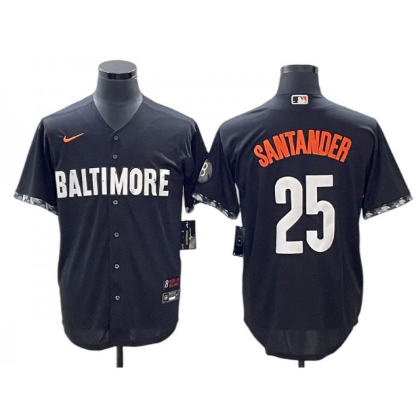 Baltimore Orioles #25 Anthony Santander Black 2023 City Connect Jersey