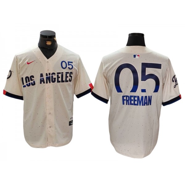 Los Angeles Dodgers #5 Freddie Freeman Cream 2024 City Connect Limited Jersey