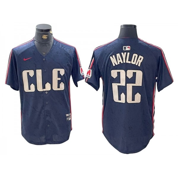 Cleveland Guardians #22 Josh Naylor Navy 2024 City Connect Limited Jersey