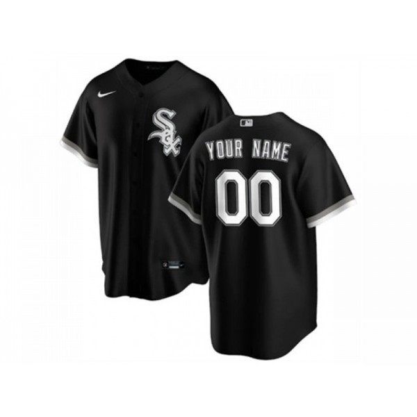 Chicago White Sox #00 Black Cool Base Custom Jersey