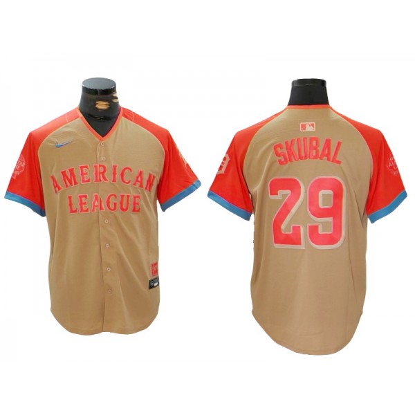 American League #29 Tarik Skubal Cream 2024 MLB All-Star Game Limited Jersey