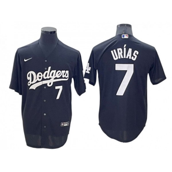 Los Angeles Dodgers #7 Julio Urias Black Turn Back The Clock Jersey