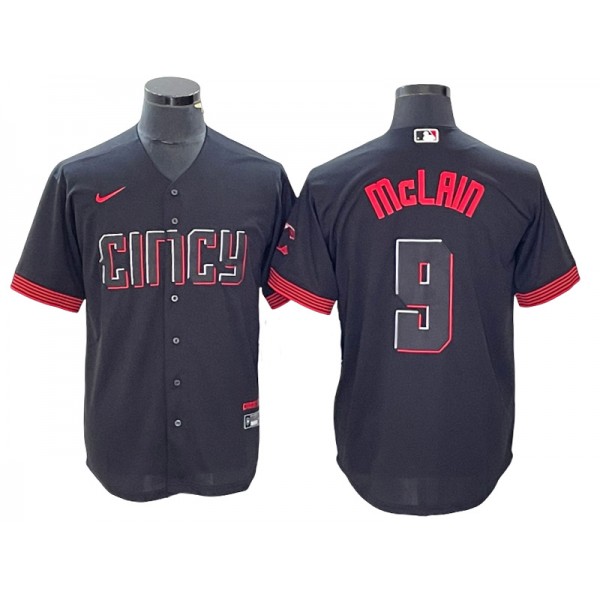 Cincinnati Reds #9 Matt McLain Black 2023 City Connect Jersey