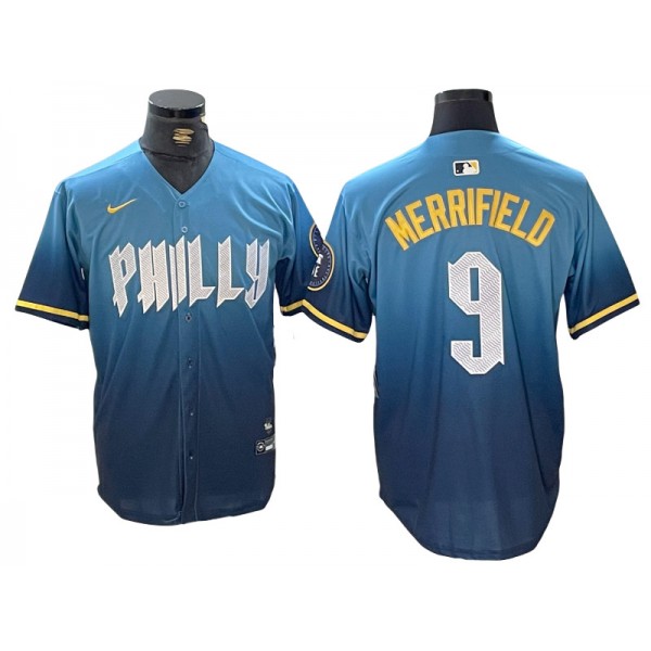 Philadelphia Phillies #9 Whit Merrifield Blue 2024 City Connect Limited Jersey