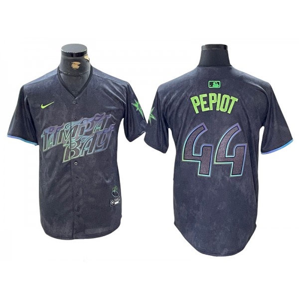 Tampa Bay Rays #44 Ryan Pepiot Charcoal 2024 City Connect Limited Jersey