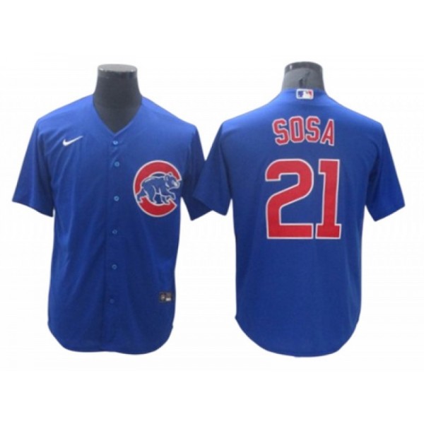 Chicago Cubs #21 Sammy Sosa Blue Alternate Cool Base Jersey