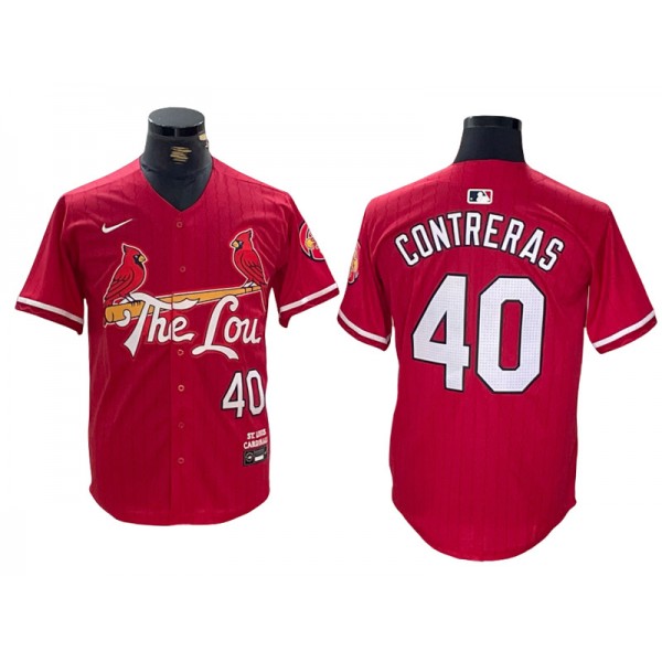 St. Louis Cardinals #40 Willson Contreras Red 2024 City Connect Limited Jersey