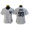 Women's New York Yankees #99 Aaron Judge Cool Base Player Name Jersey - White/Gray/Navy