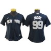 Women's New York Yankees #99 Aaron Judge Cool Base Player Name Jersey - White/Gray/Navy