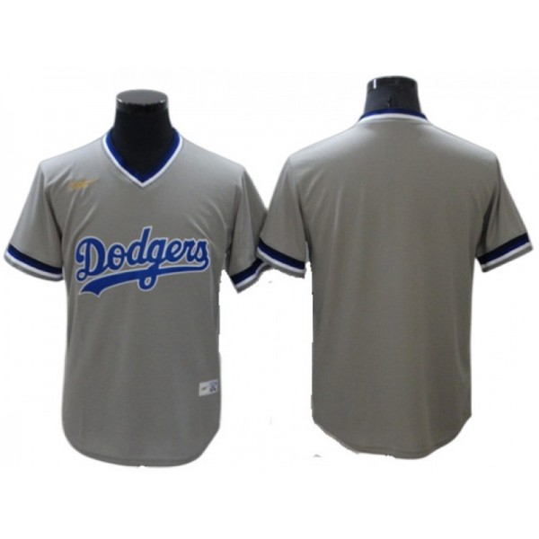 Los Angeles Dodgers Blank Gray Cooperstown Collection Cool Base Jersey