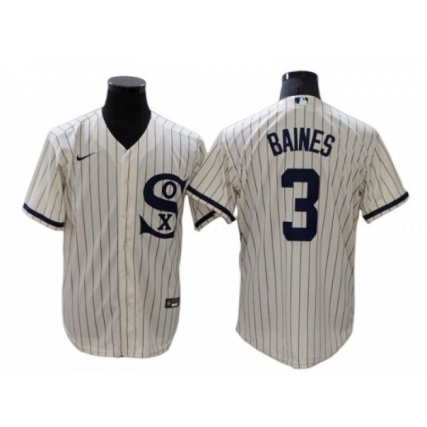 Chicago White Sox #3 Harold Baines White Field of Dreams Cool Base Player Name Jersey