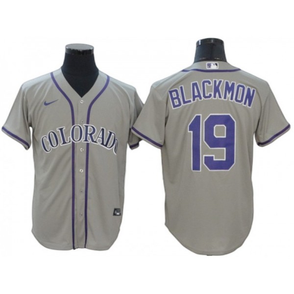 Colorado Rockies #19 Charlie Blackmon Gray Road Cool Base Jersey