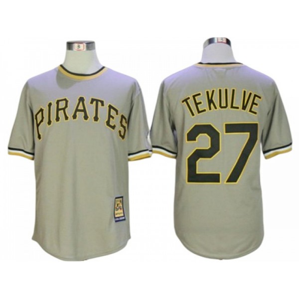 Pittsburgh Pirates #27 Kent Tekulve Gray Cooperstown Collection Throwback Jersey