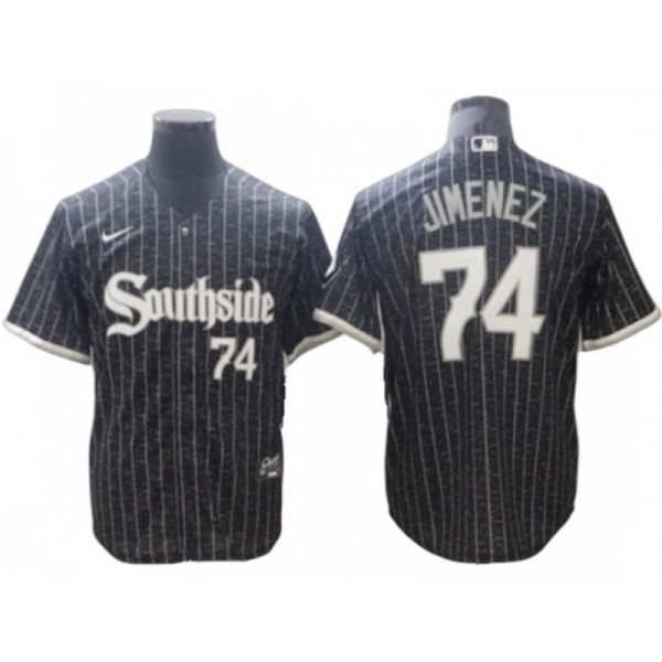 Chicago White Sox #74 Eloy Jimenez Black City Connect Cool Base Jersey