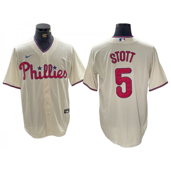 Philadelphia Phillies #5 Bryson Stott Cream Cool Base Jersey