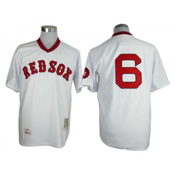 Boston Red Sox #6 Rico Petrocelli White 1975 Throwback Jersey