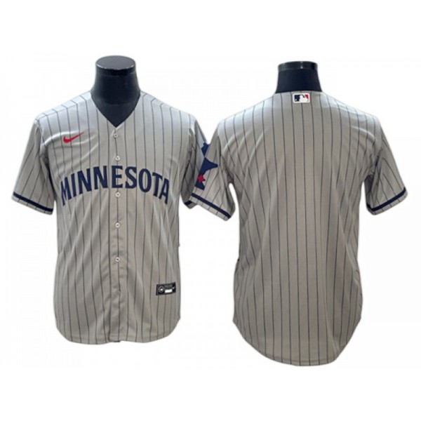 Minnesota Twins Blank Gray Road Cool Base Jersey