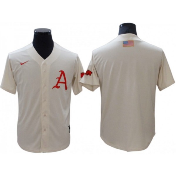 Atlanta Braves Blank Cream Cool Base Jersey