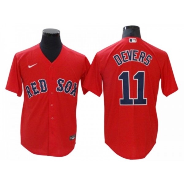 Boston Red Sox #11 Rafael Devers Red Alternate Cool Base Jersey