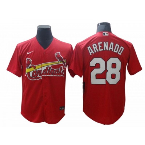 St. Louis Cardinals #28 Nolan Arenado Red Cool Base Jersey