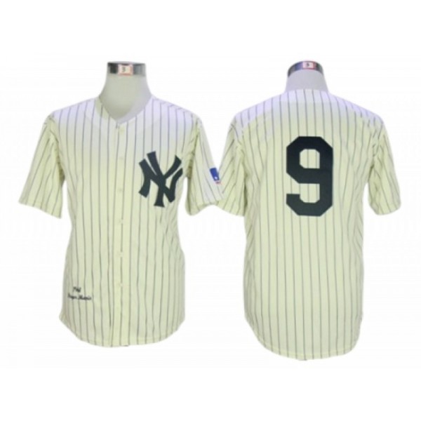 New York Yankees #9 Roger Maris Cream 1961 Throwback Jersey