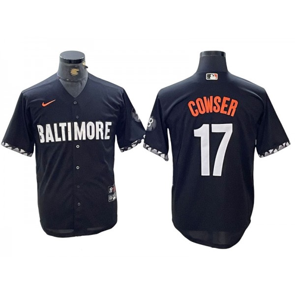 Baltimore Orioles #17 Colton Cowser Black 2023 City Connect  Jersey