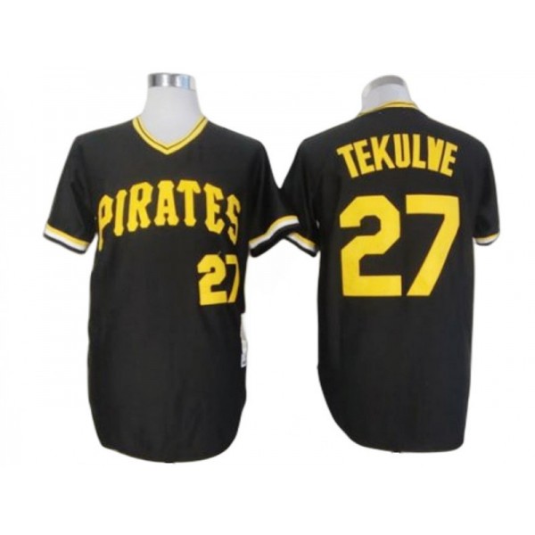 Pittsburgh Pirates #27 Kent Tekulve Black Throwback Jersey