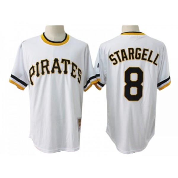 Pittsburgh Pirates #8 Willie Stargell White 1979 Throwback Jersey