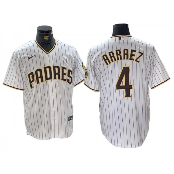 San Diego Padres #4 Luis Arraez White Cool Base Jersey