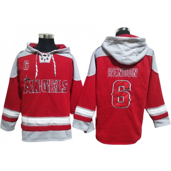 Los Angeles Angels #6 Anthony Rendon Red Pullover Hoodie Jersey