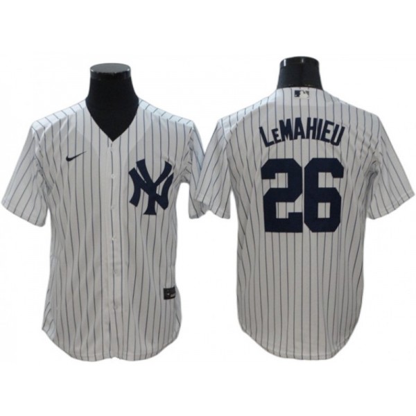 New York Yankees #26 DJ LeMahieu White Cool Base Player Name Jersey