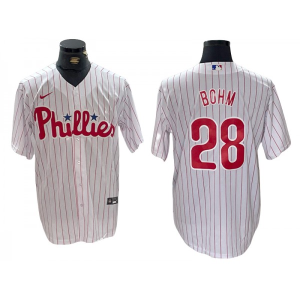 Philadelphia Phillies #28 Alec Bohm White Cool Base Jersey