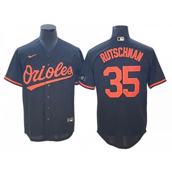 Baltimore Orioles #35 Adley Rutschman Black Cool Base Jersey