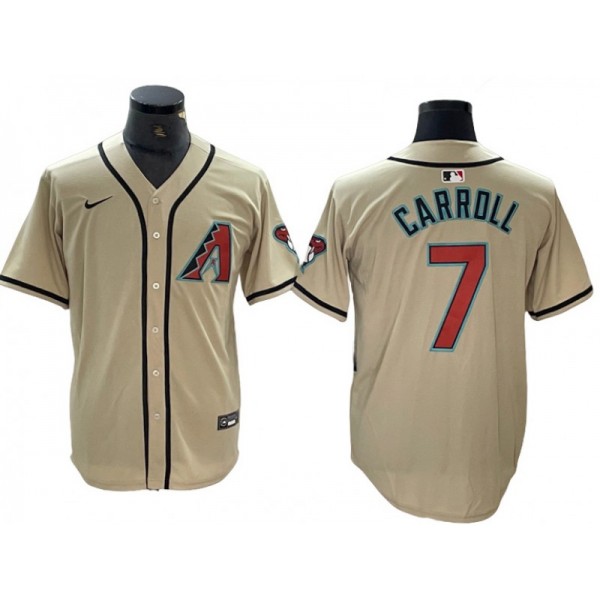 Arizona Diamondbacks #7 Corbin Carroll Cream 2024 Cool Base Jersey