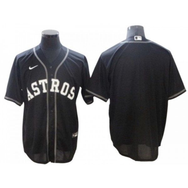 Houston Astros Blank Black Fashion Cool Base Jersey