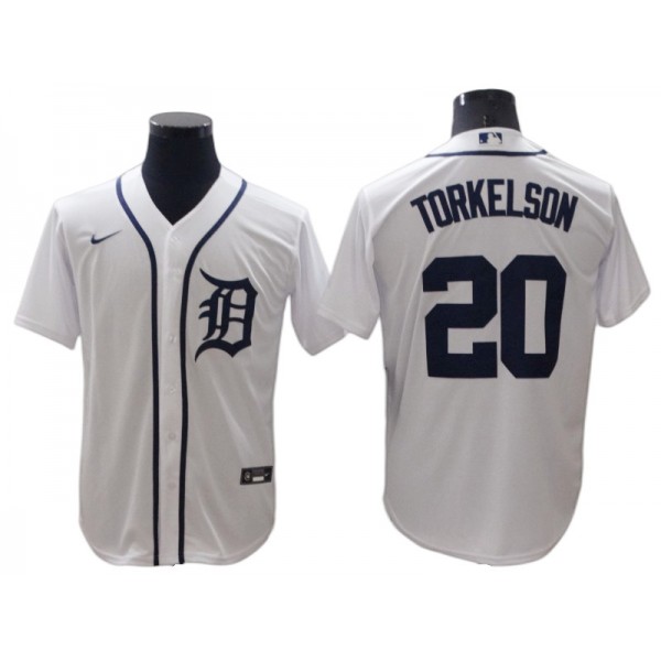 Detroit Tigers #20 Spencer Torkelson White Home Cool Base Jersey