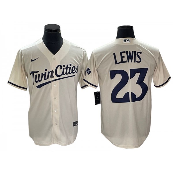 Minnesota Twins #23 Royce Lewis Cream Alternate Cool Base Jersey