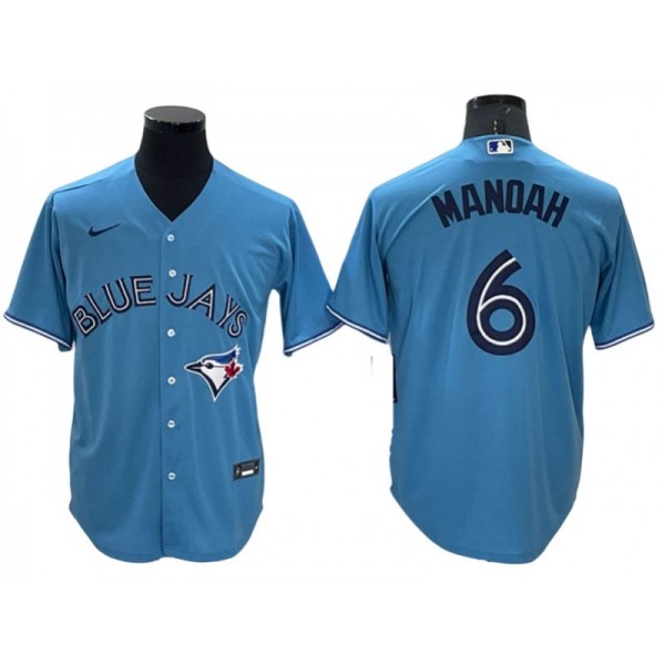 Toronto Blue Jays #6 Alek Manoah Light Blue Alternate Cool Base Jersey