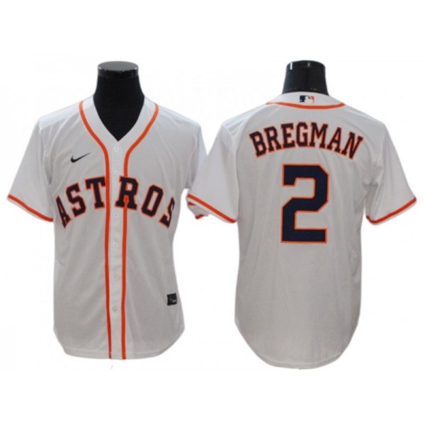 Houston Astros #2 Alex Bregman White Home Cool Base Jersey