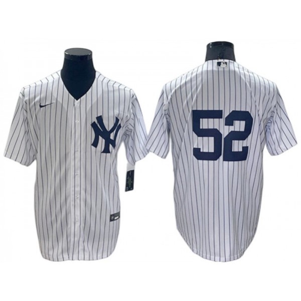 New York Yankees #52 White Home Cool Base Jersey