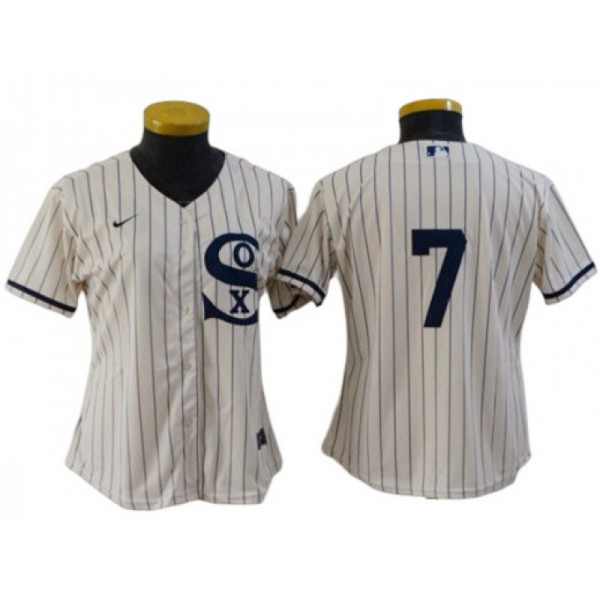 Chicago White Sox #7 Tim Anderson Women's White Field of Dreams Cool Base Jersey