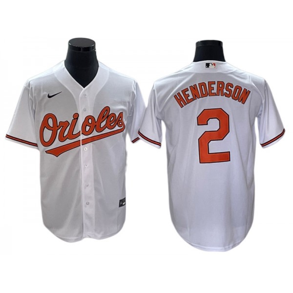 Baltimore Orioles #2 Gunnar Henderson White Cool Base Jersey