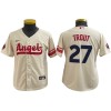 Los Angeles Angels #27 Mike Trout Cream 2022 City Connect Cool Base Jersey