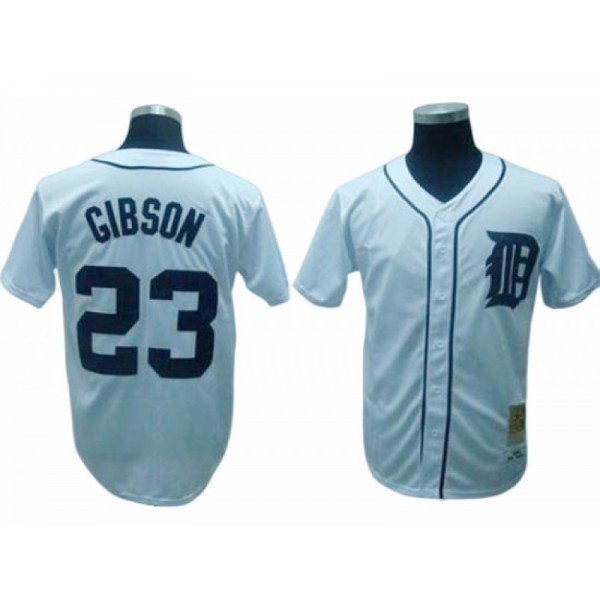 Detroit Tigers #23 Kirk Gibson White Throwback Jersey