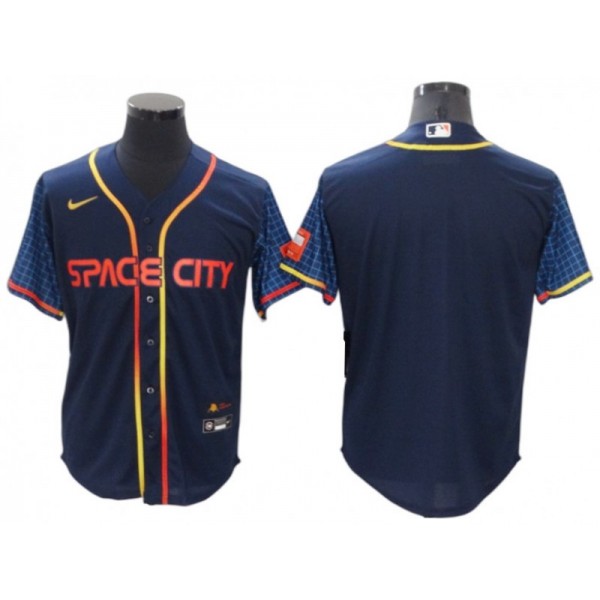 Houston Astros Blank Navy 2022 City Connect Cool Base Jersey